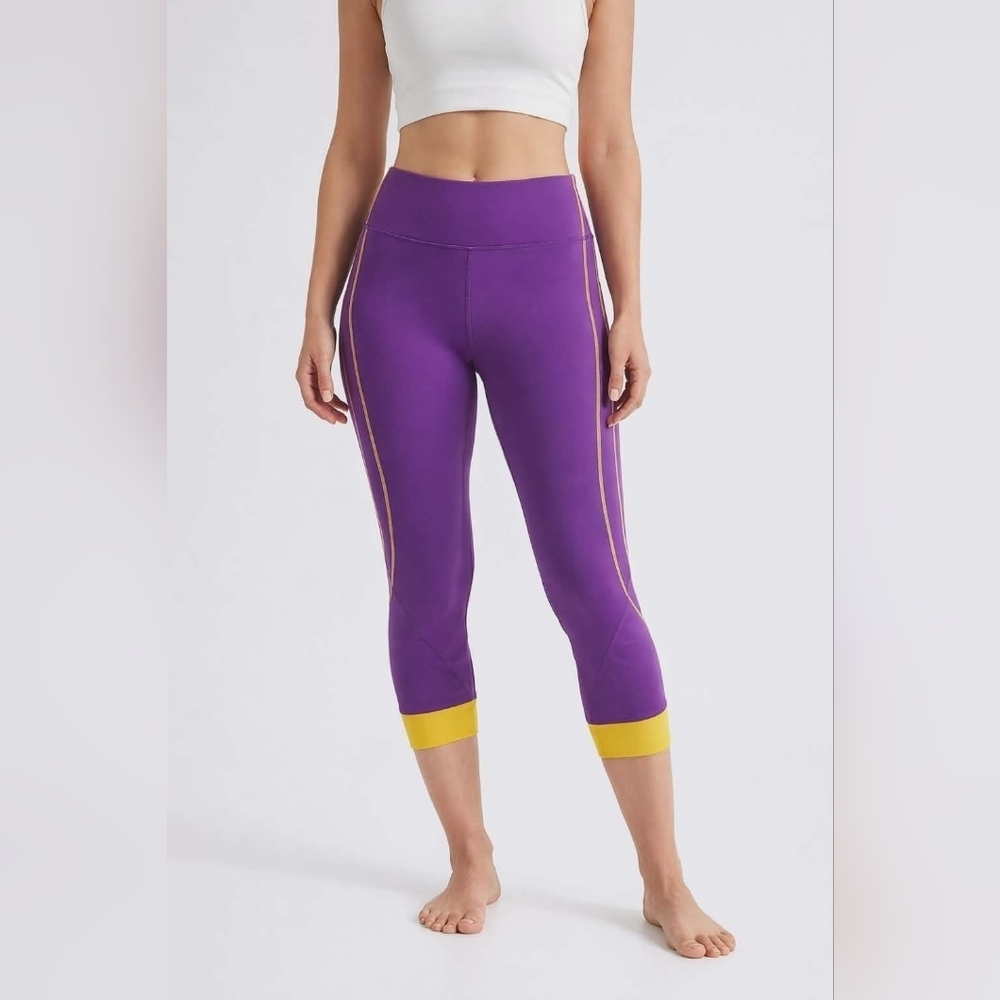 Zyia purple pull on high rise leggings workout jogging athleisure gym sz 16-18 - Picture 1 of 9